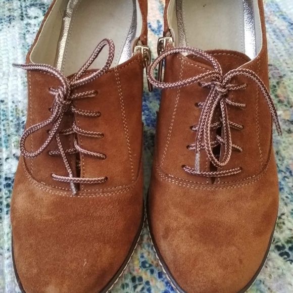 suede shoes, leather lining size 7.5M VGUC - Picture 5 of 6